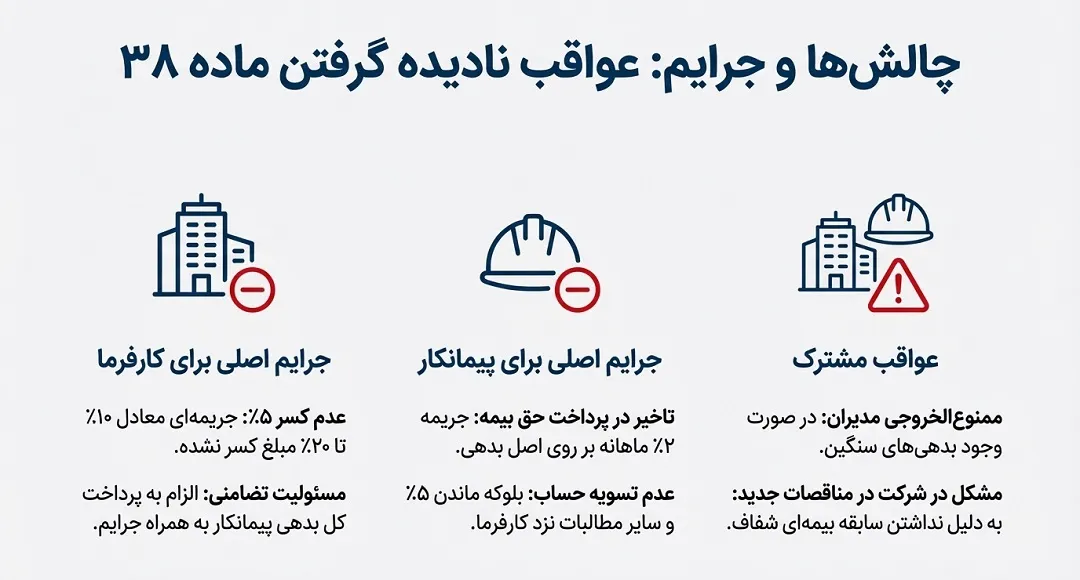 عواقب نادیده گرفتن ماده 38