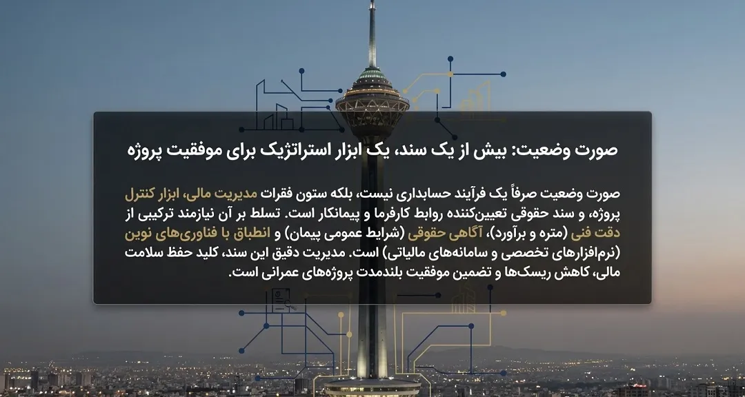صورت وضعیت پیمانکاری یک ابزار استراتژیک برای موفقیت پروژه