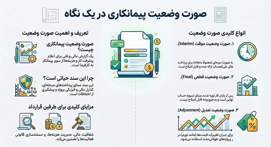 صورت وضعیت پیمانکاری در یک نگاه
