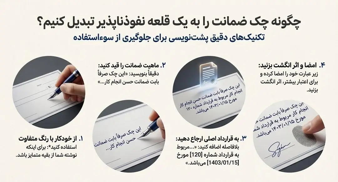 تکنیک های دقیق برای جلوگیری از سوء استفاده چک سفید امضاء