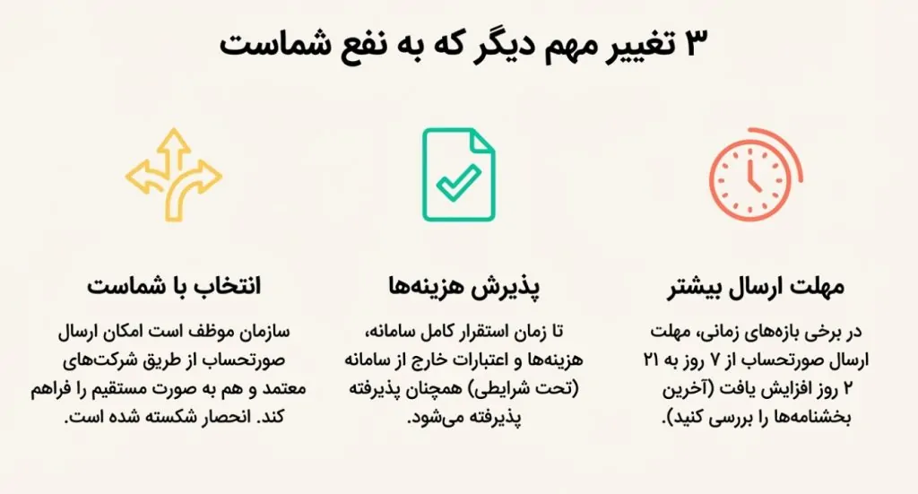 ۳ تغییر کلیدی دیگر که باید بدانید