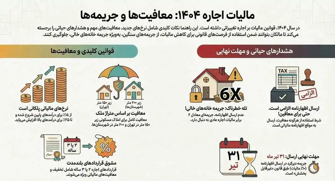مالیات مستغلات 1404؛ معافیت ها و جریمه ها