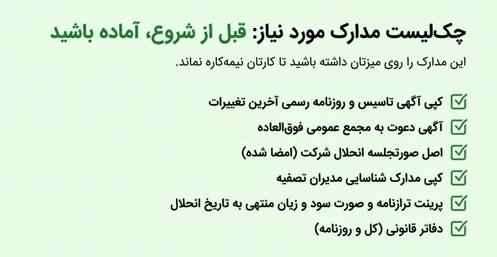 اظهارنامه انحلال شرکت